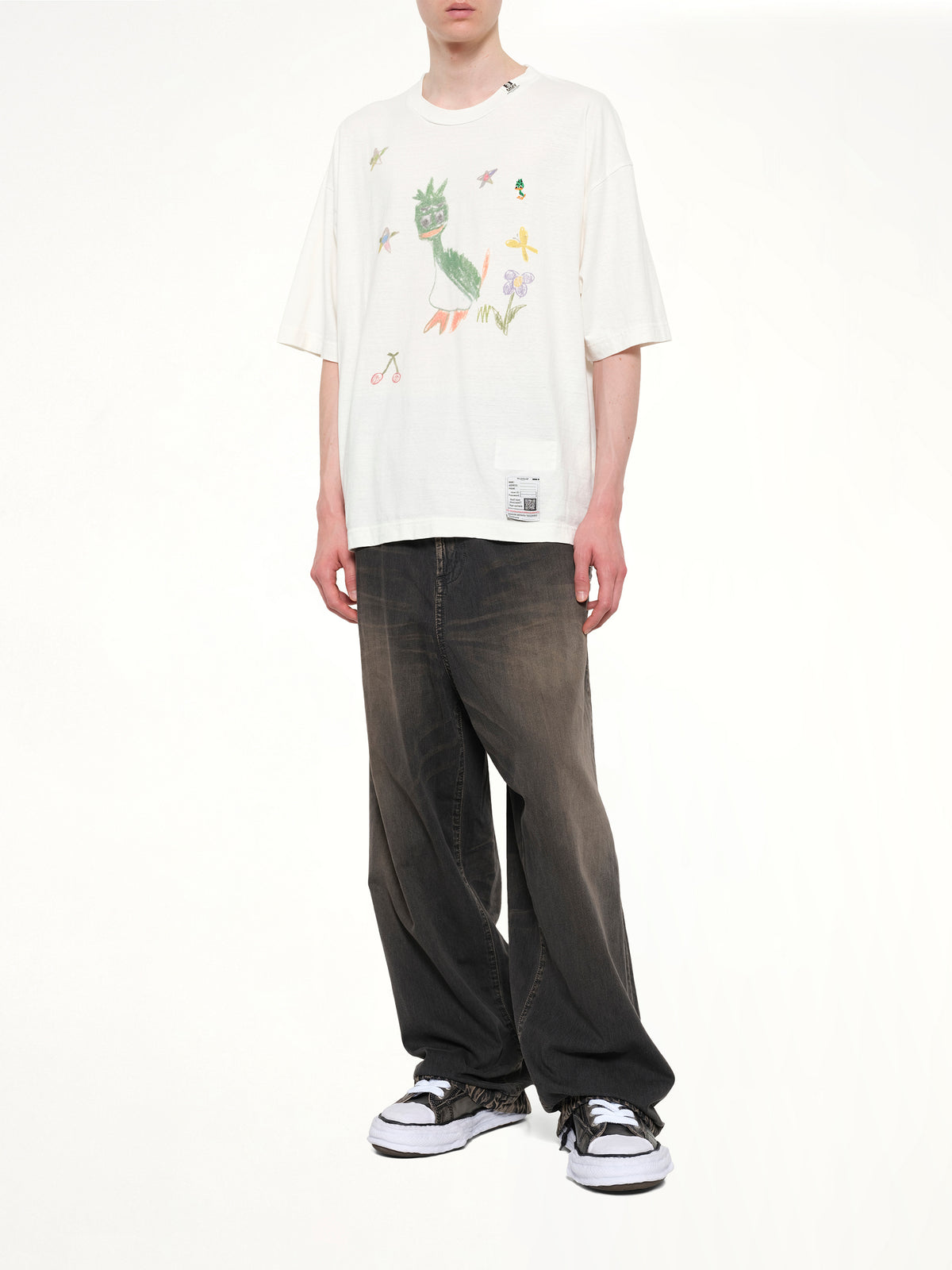 Leon Kids Doodle T-Shirt in White