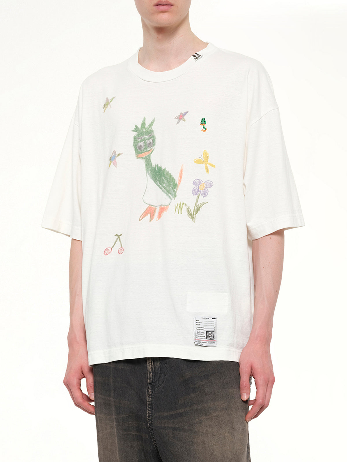 Leon Kids Doodle T-Shirt in White