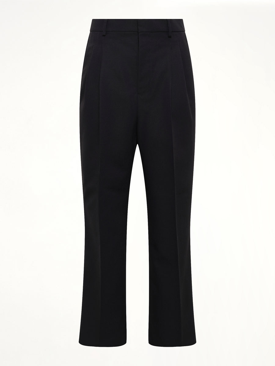 Low Waist Wide Trouser in Black