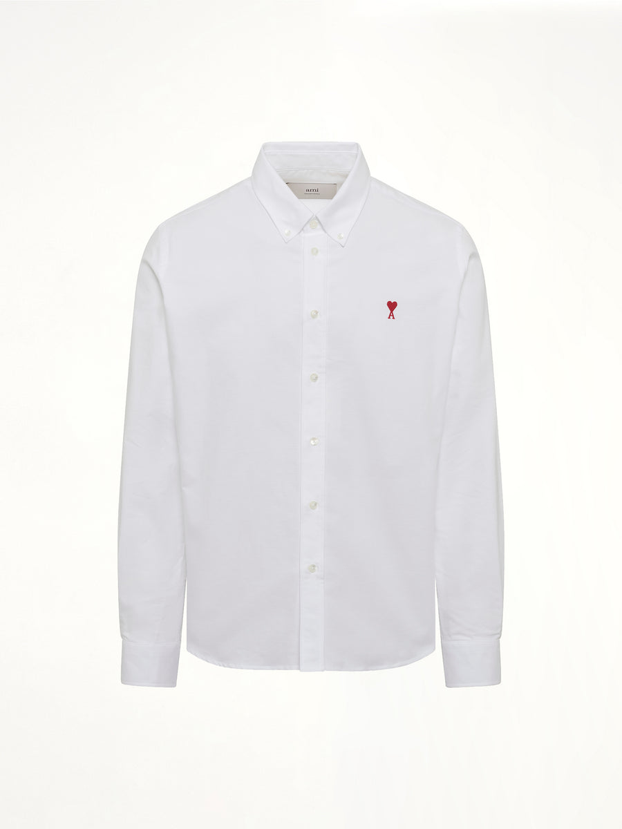 Embroidered ADC Long Sleeve Shirt in White