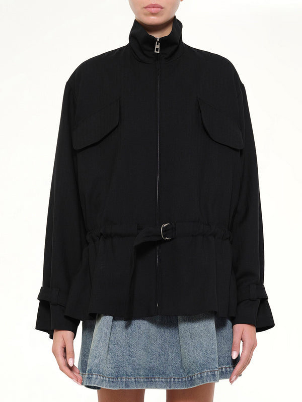 Belted Jacket in Black