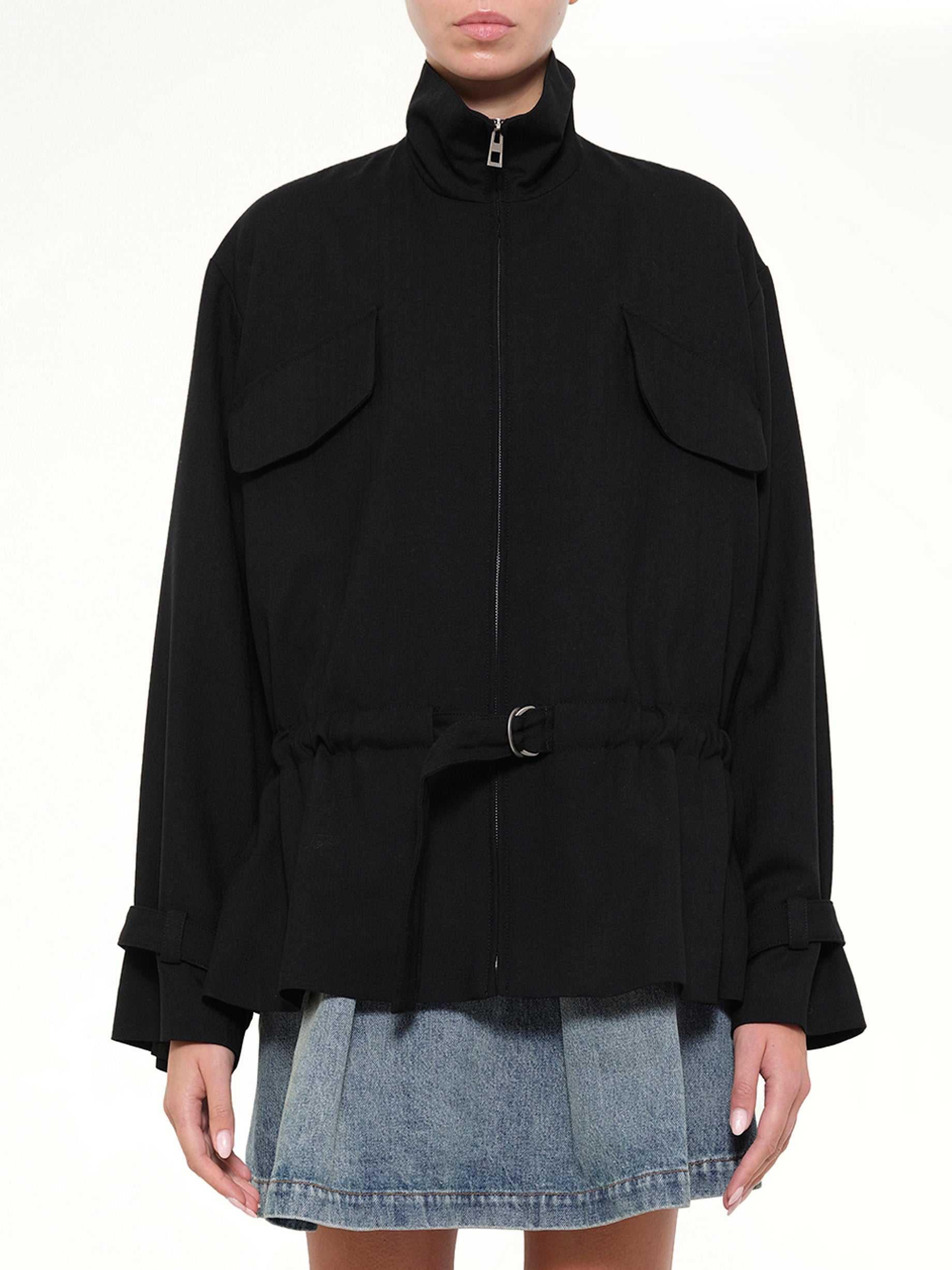 Belted Jacket in Black