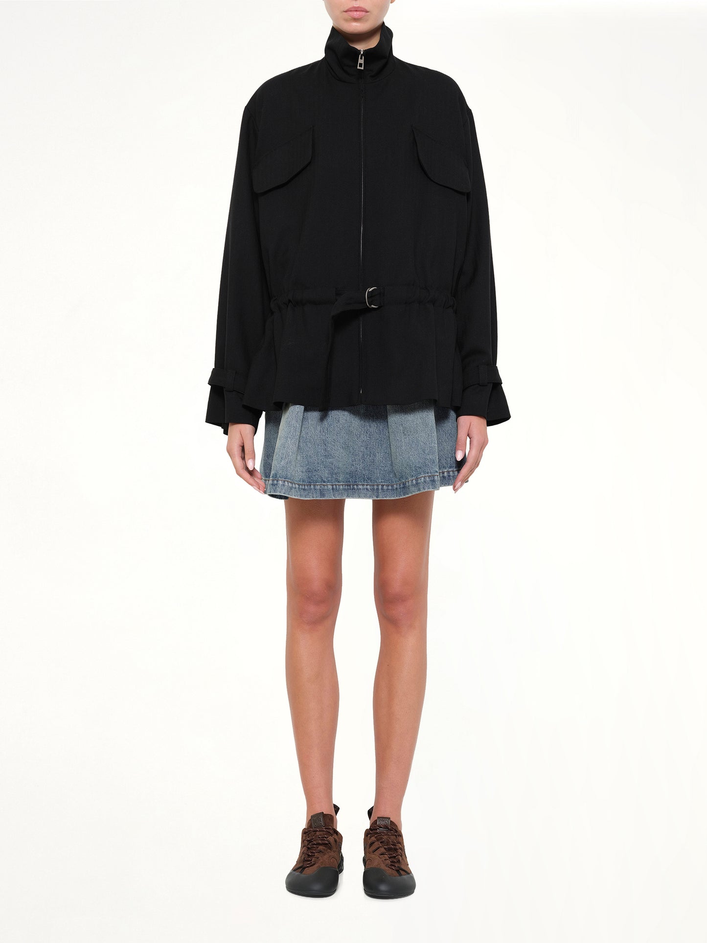 Belted Jacket in Black
