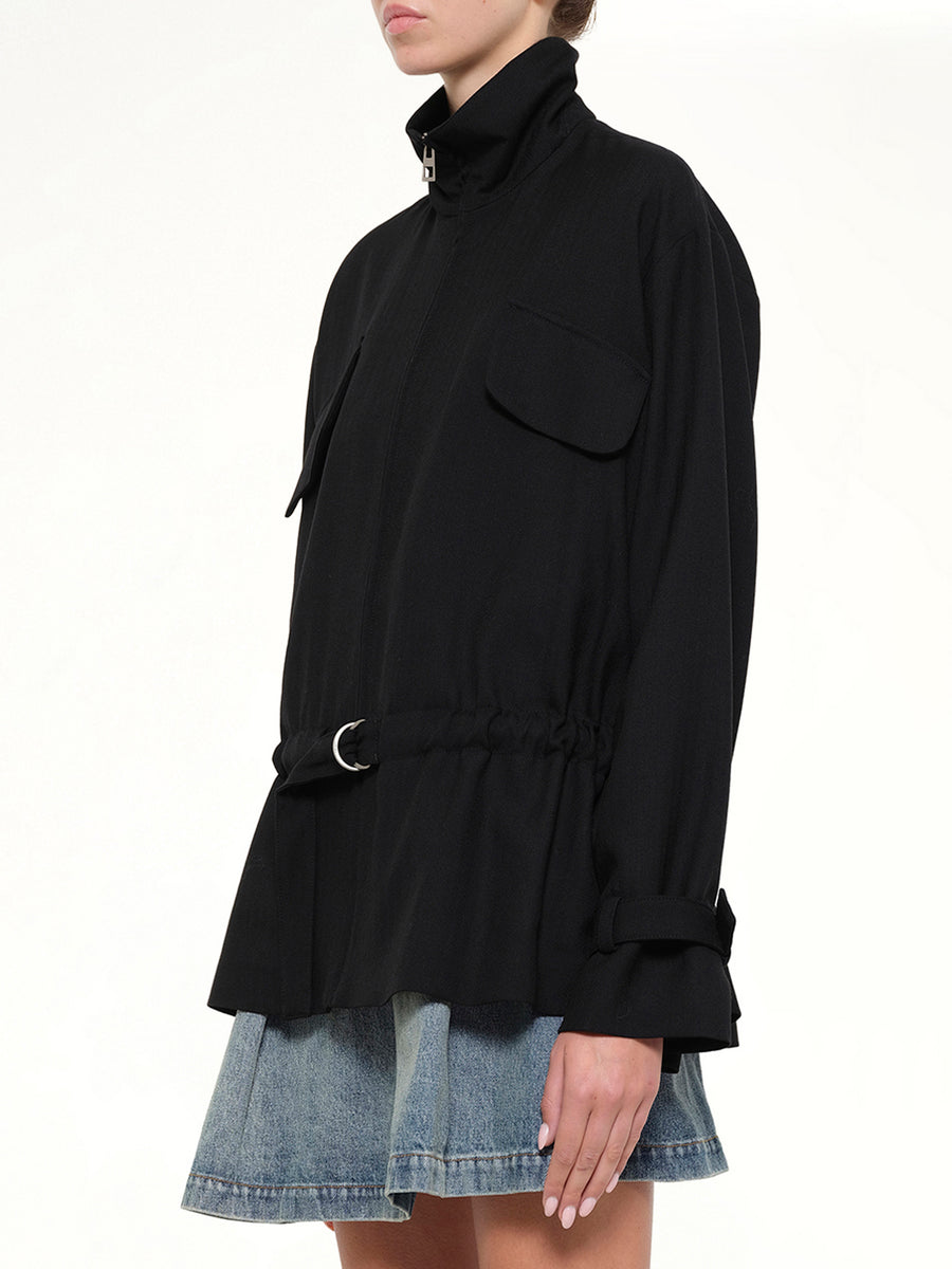Belted Jacket in Black