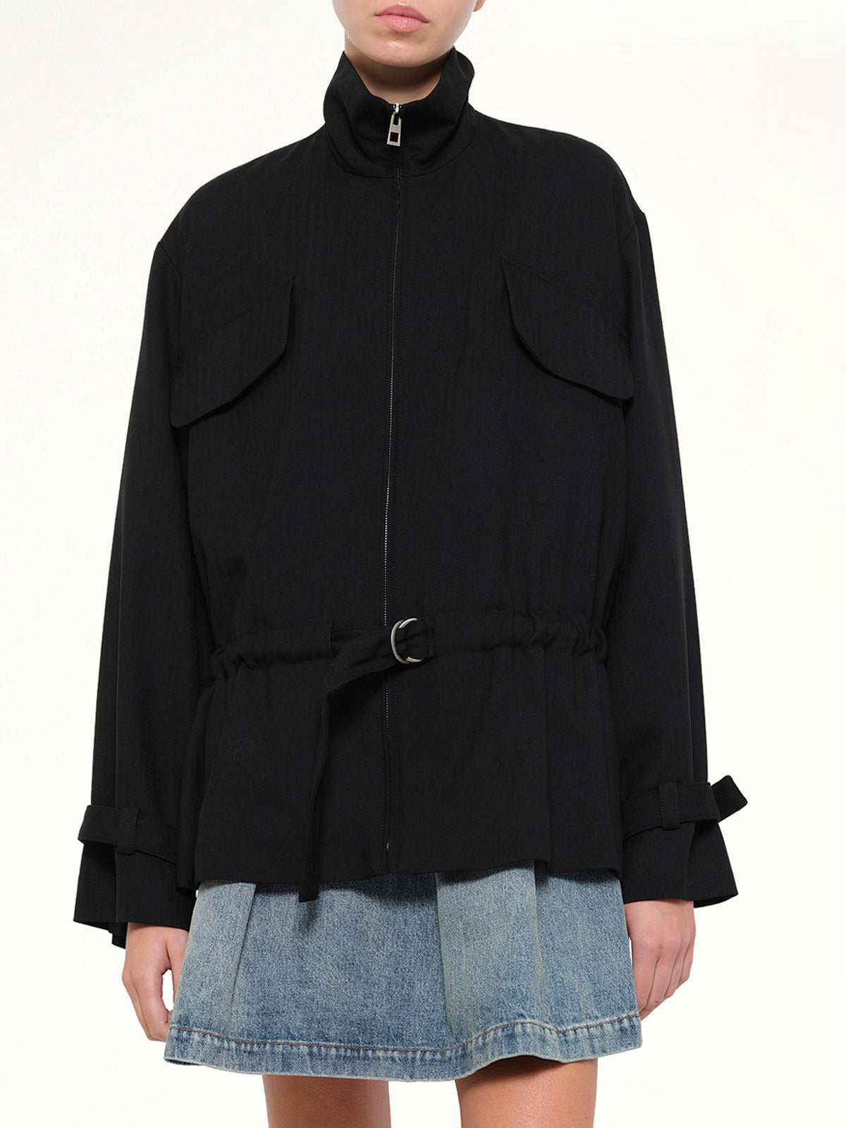 Belted Jacket in Black