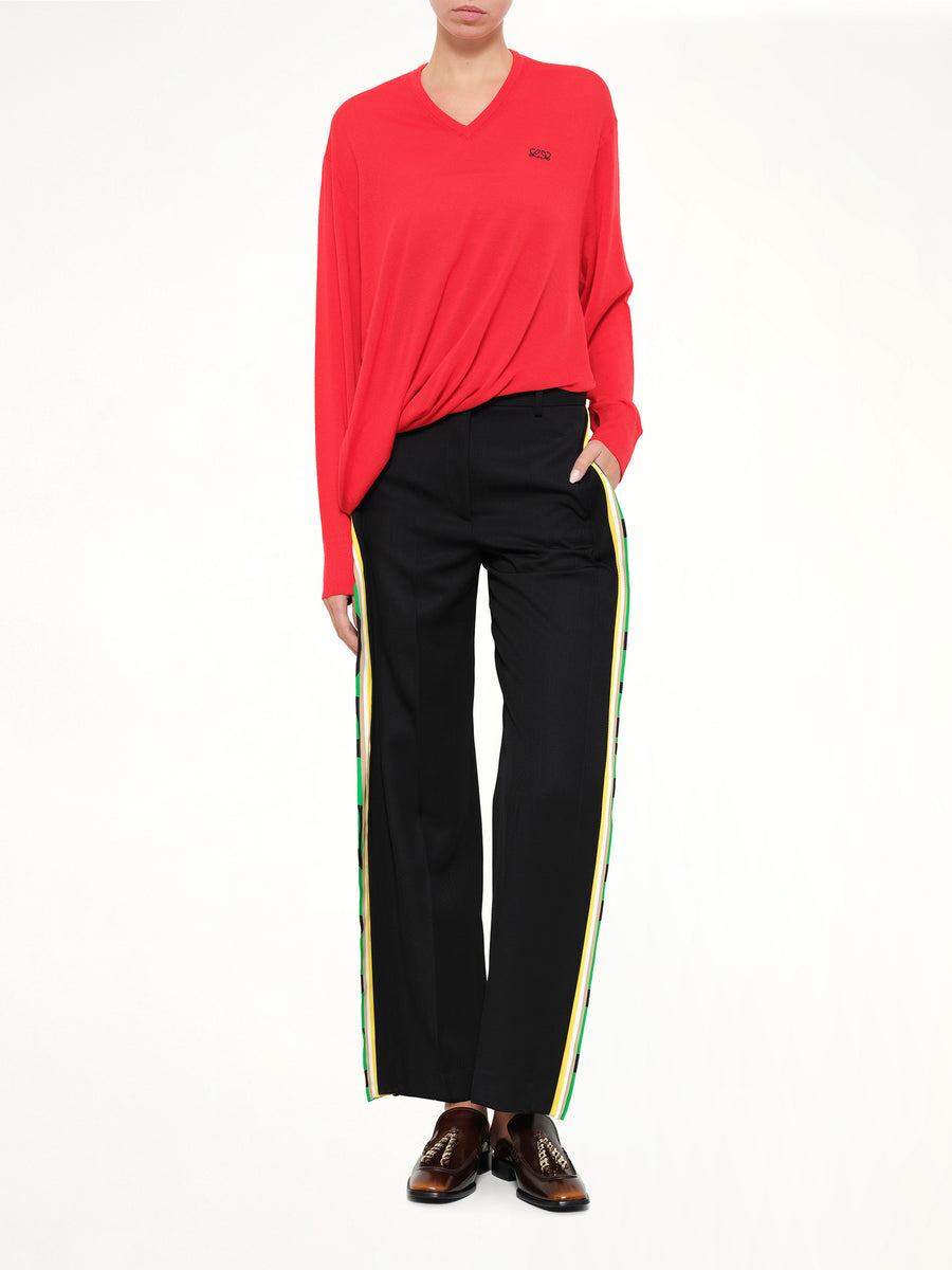 Draped Sweater in Red