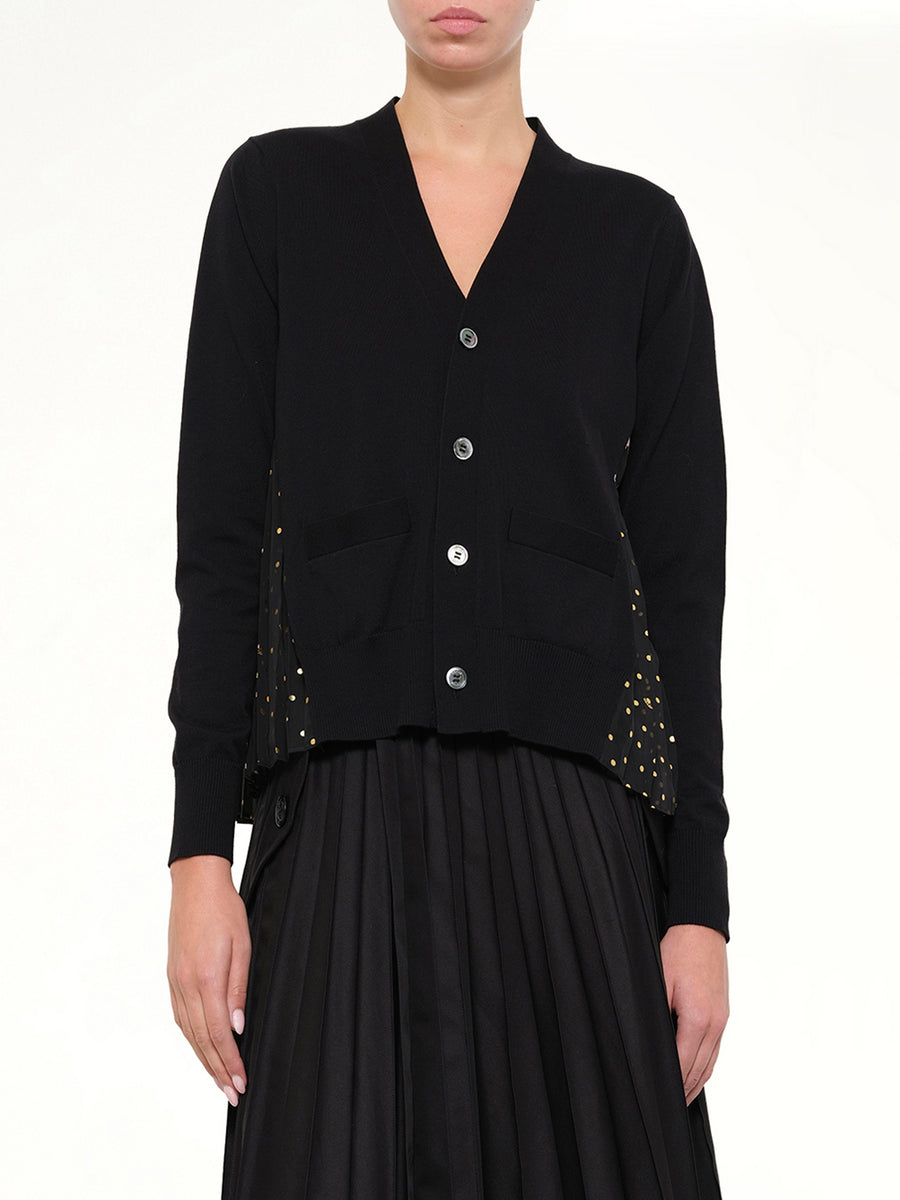 Floral Mix Cardigan in Black