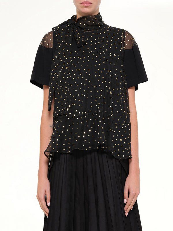 Polka Dot T-Shirt in Black