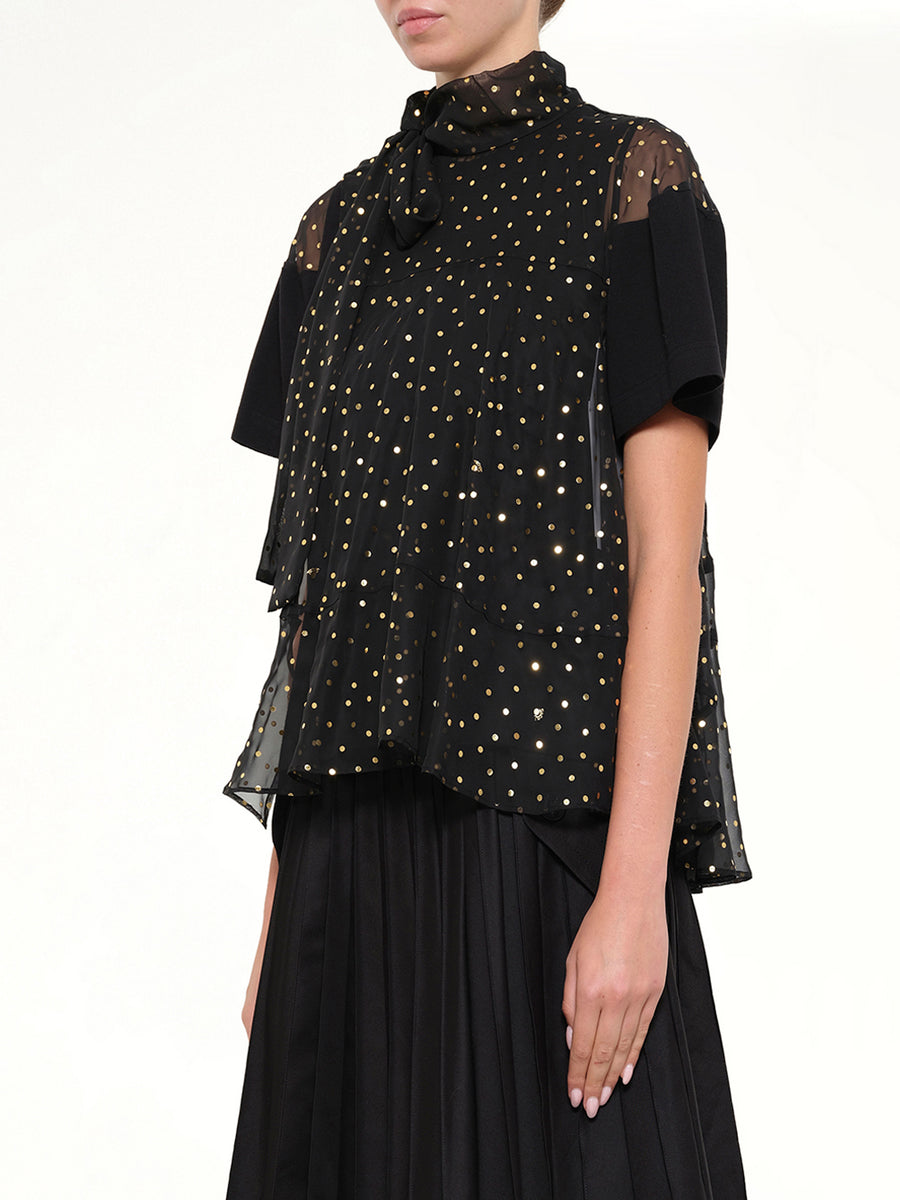 Polka Dot T-Shirt in Black