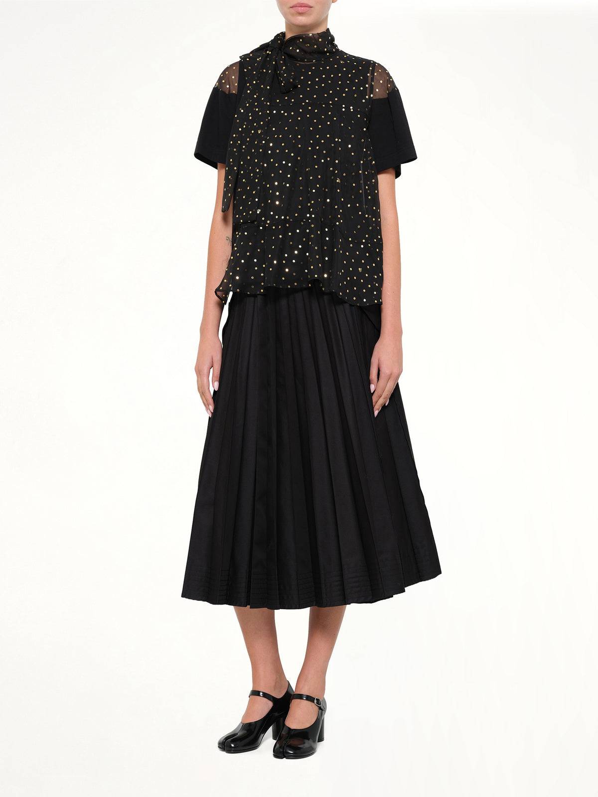 Polka Dot T-Shirt in Black