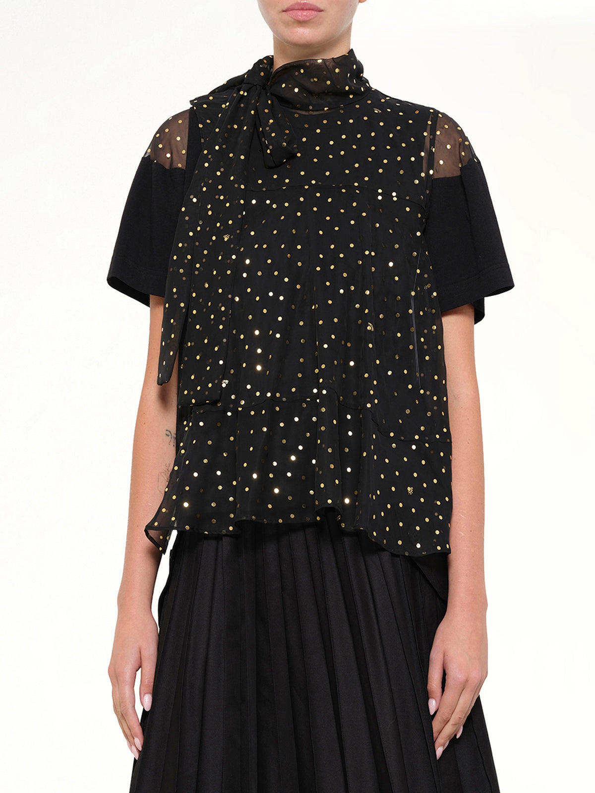 Polka Dot T-Shirt in Black