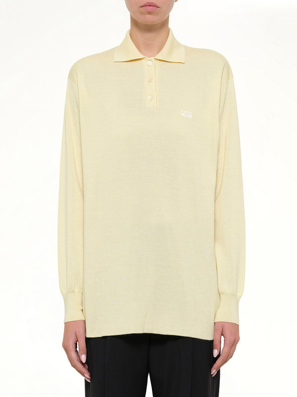 Polo Sweater in Light Yellow