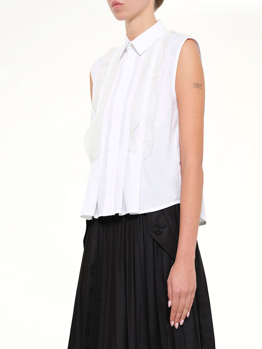 SS Poplin Shirt in Off White