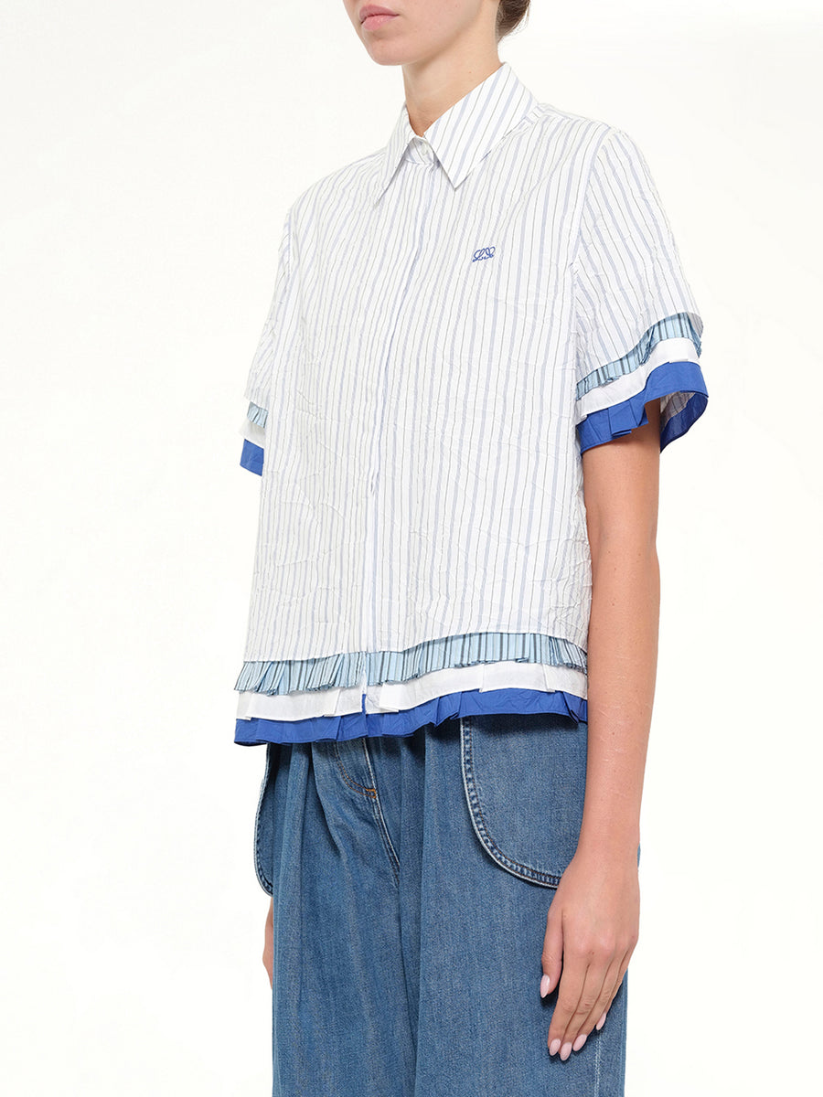 Short Sleeve Shirt in White/Multicolor
