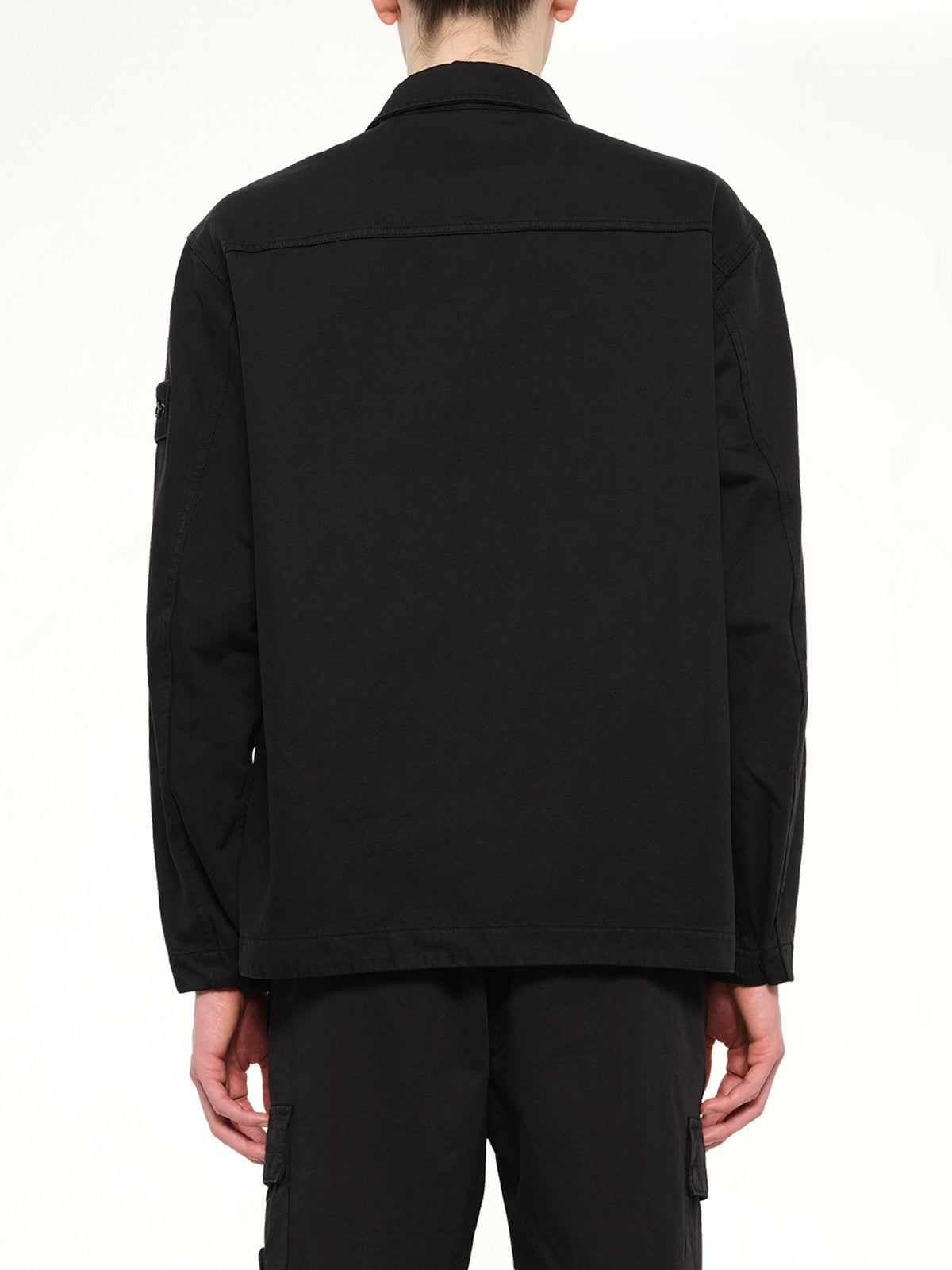 1200001 Dense Cotton Twill Shirt in Black