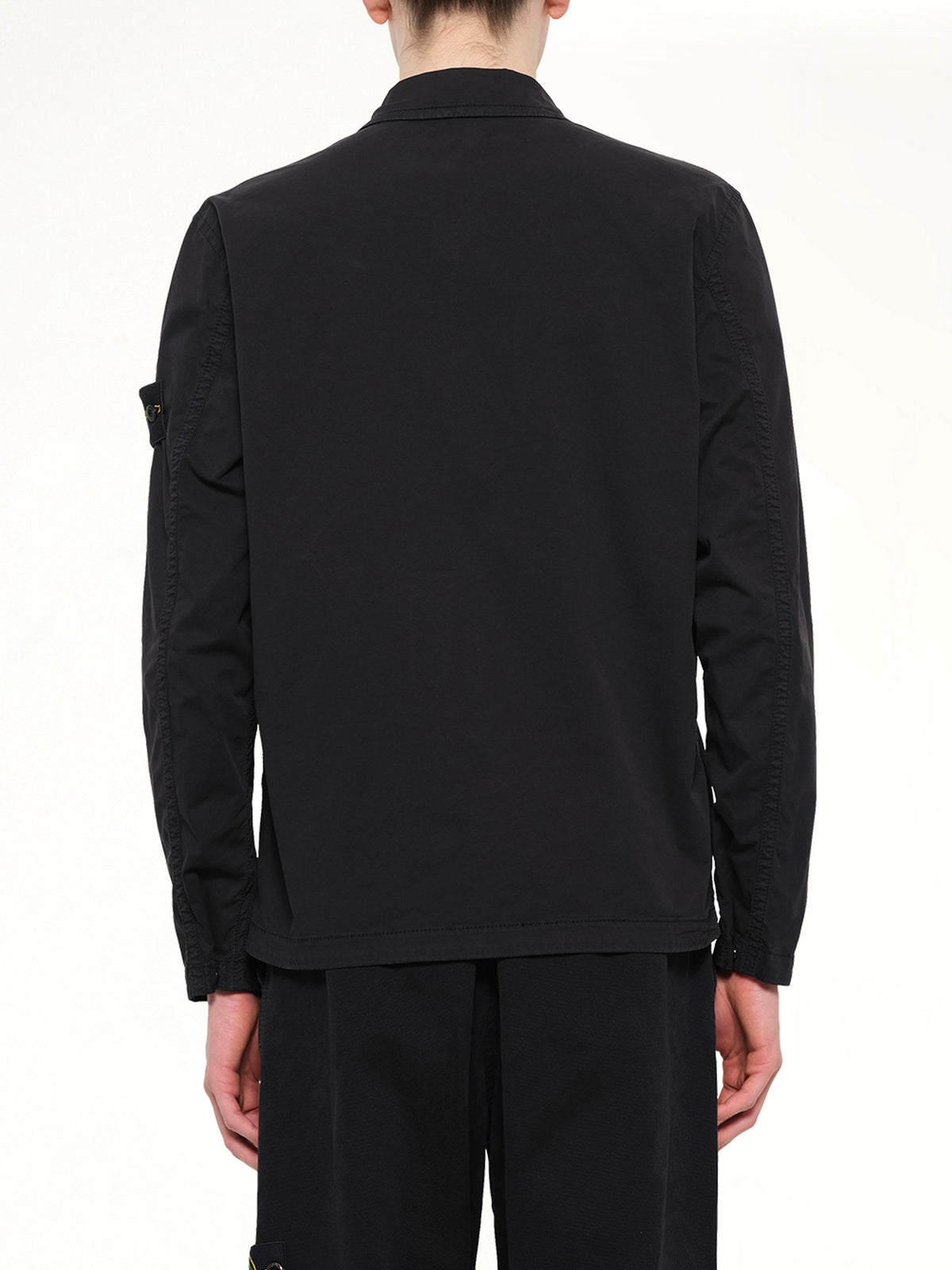 1200003 Stretch Organic Cotton Shirt in Black