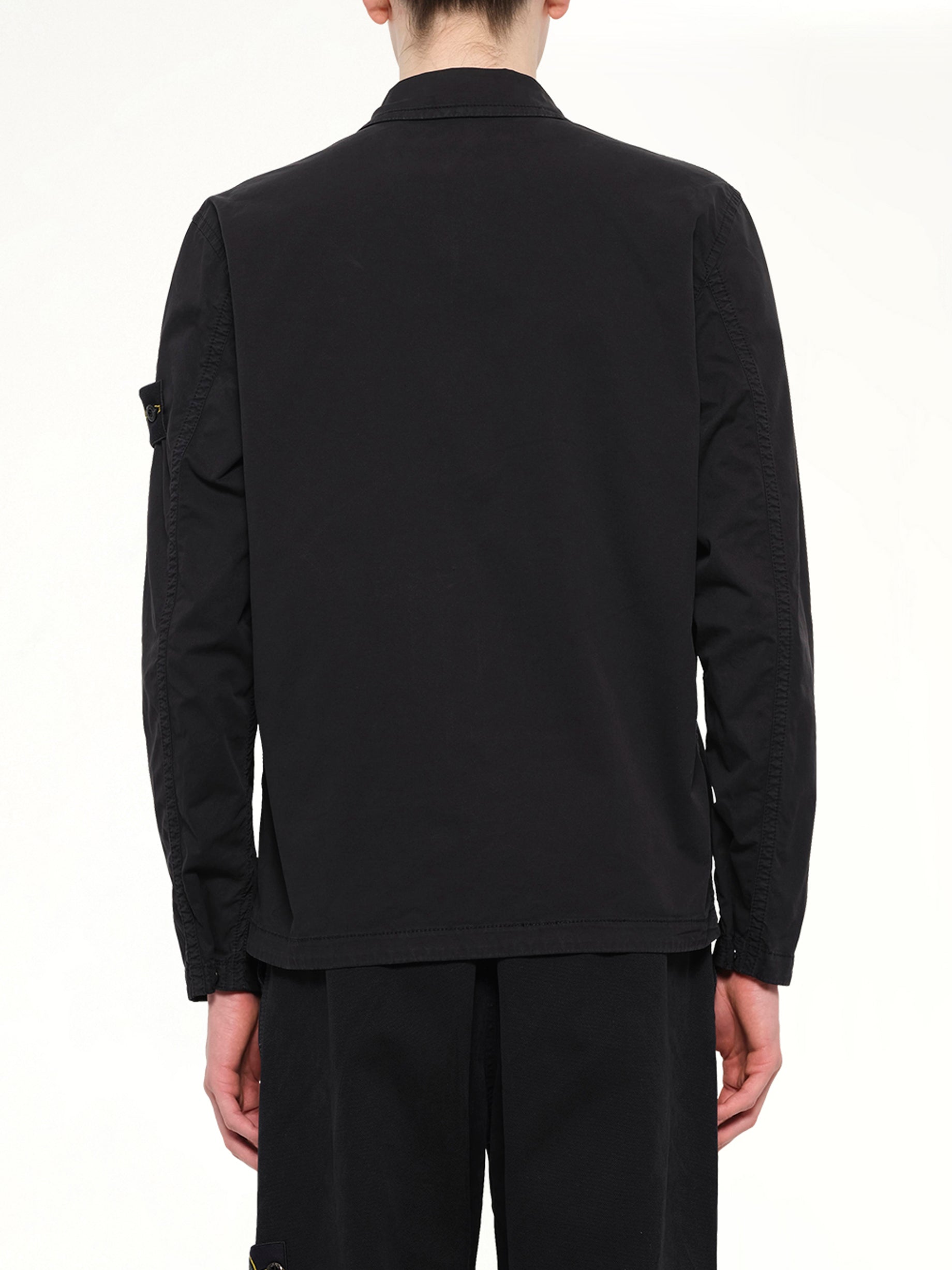 1200003 Stretch Organic Cotton Shirt in Black