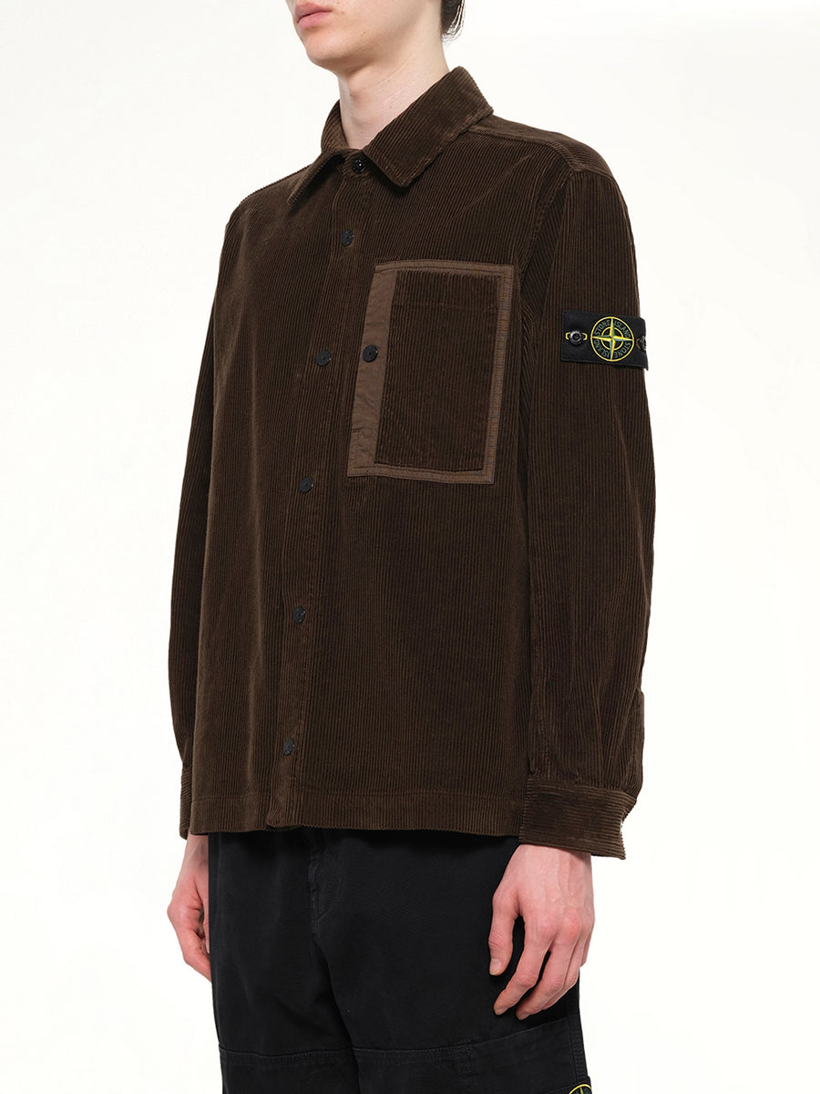 1200016 Corduroy Shirt in Coal Grey