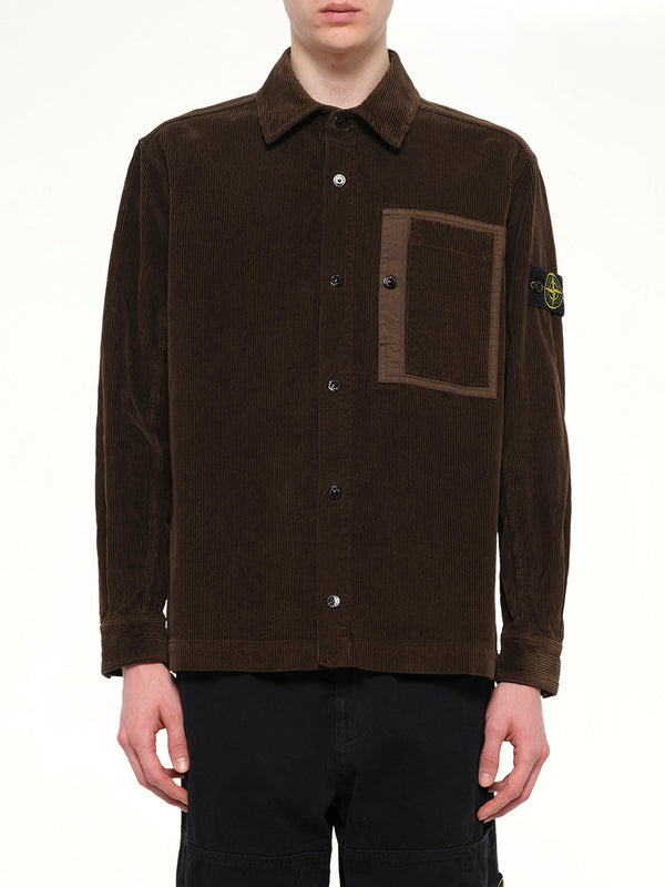 1200016 Corduroy Shirt in Coal Grey