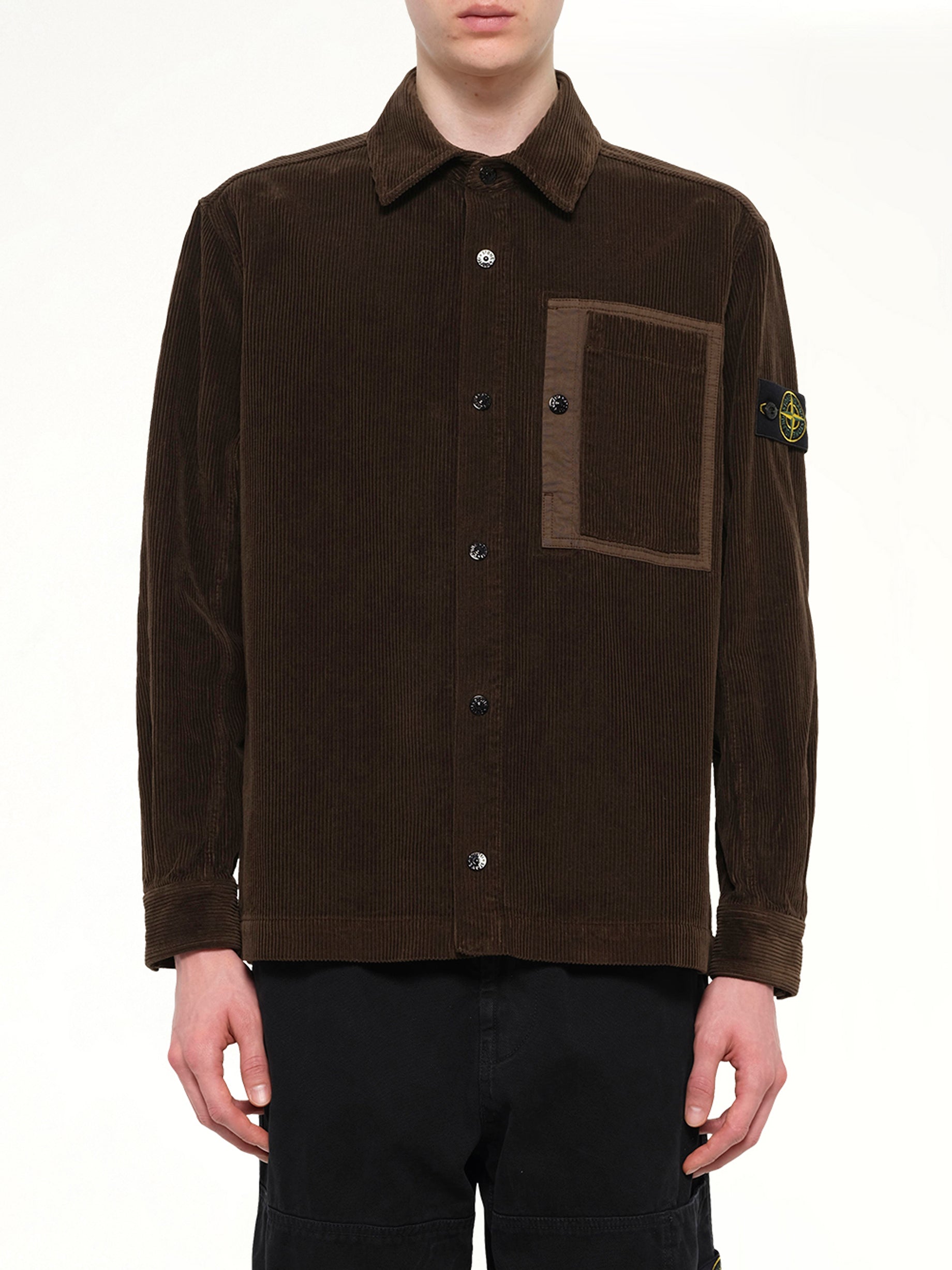 1200016 Corduroy Shirt in Coal Grey