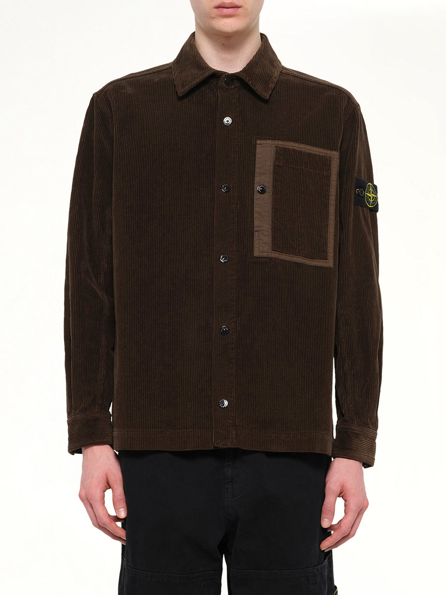 1200016 Corduroy Shirt in Coal Grey