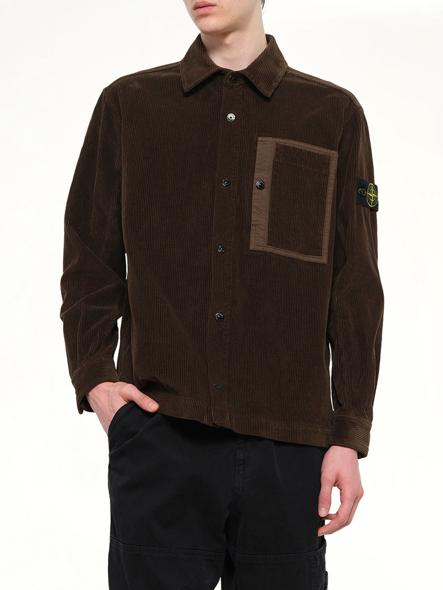 1200016 Corduroy Shirt in Coal Grey