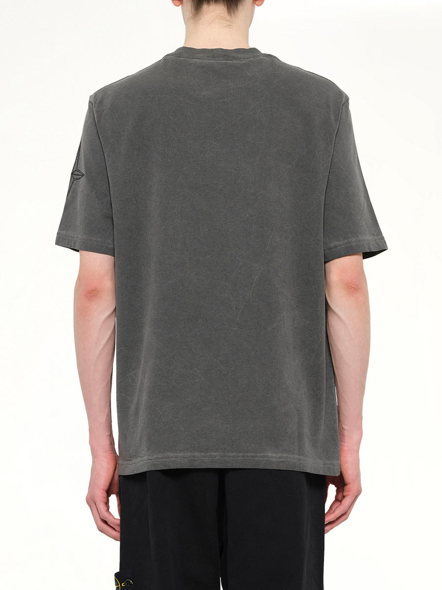2100024 Garment Dyed T-Shirt in Black