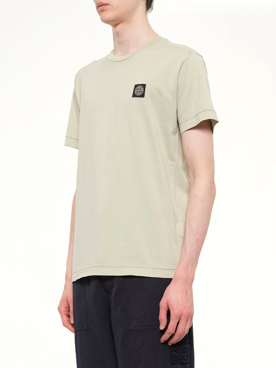 2100027 Cotton Compass Patch T-Shirt in Sand
