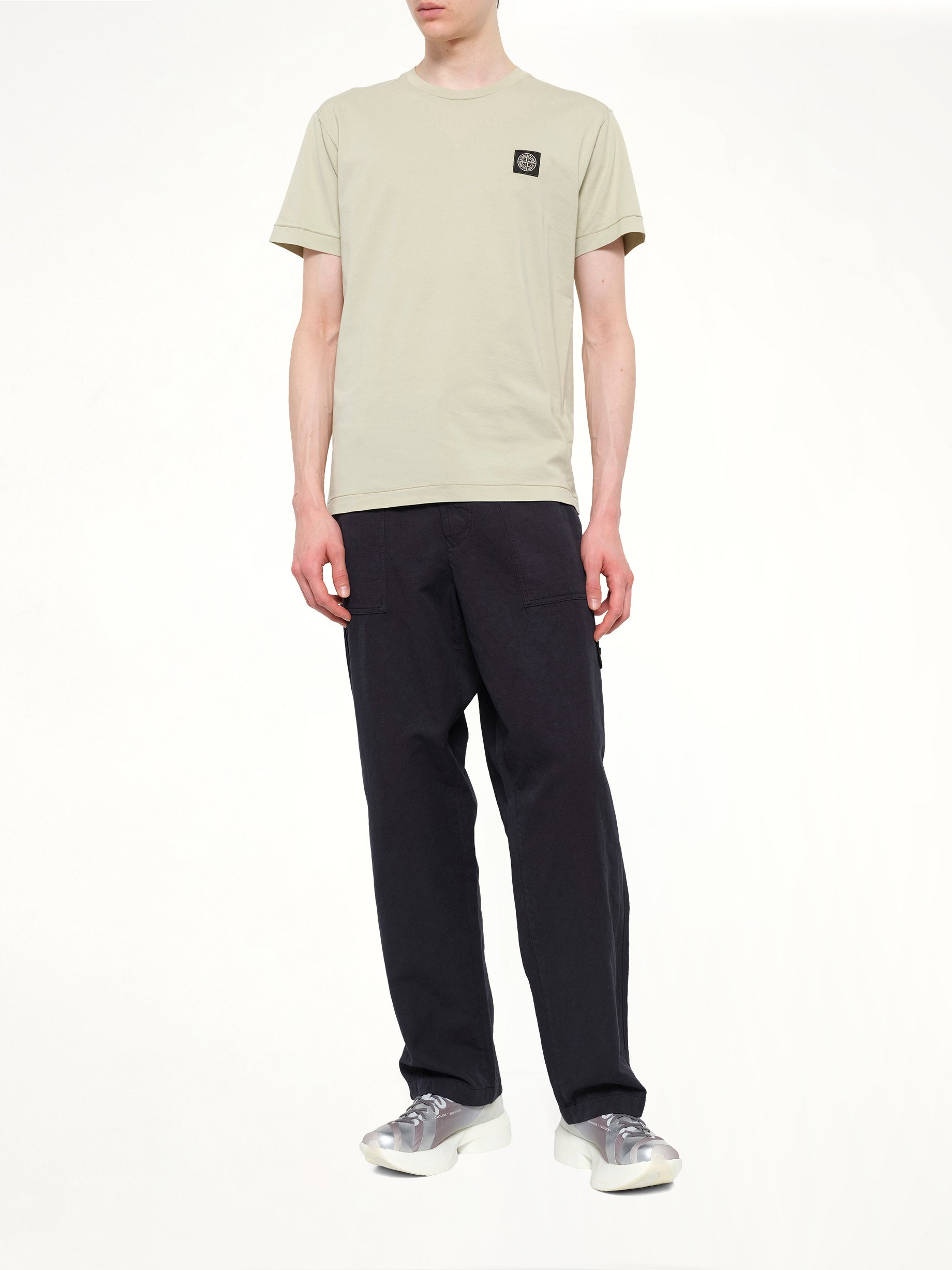 2100027 Cotton Compass Patch T-Shirt in Sand