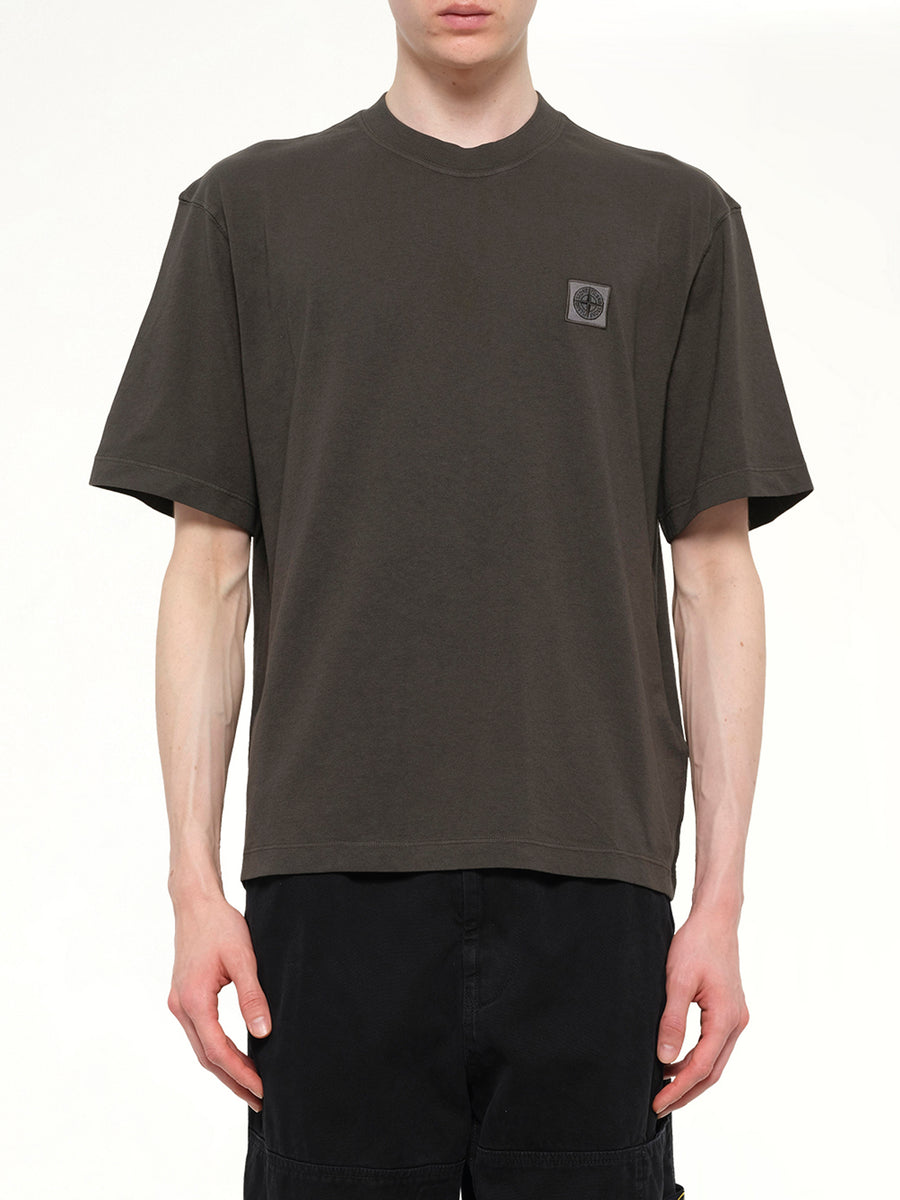 2100030 Cotton Compass T-Shirt in Coal Grey