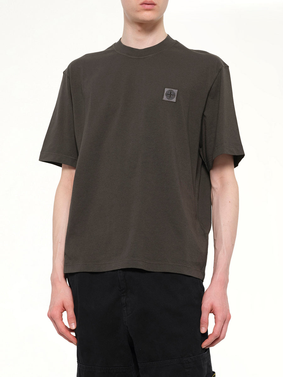 2100030 Cotton Compass T-Shirt in Coal Grey