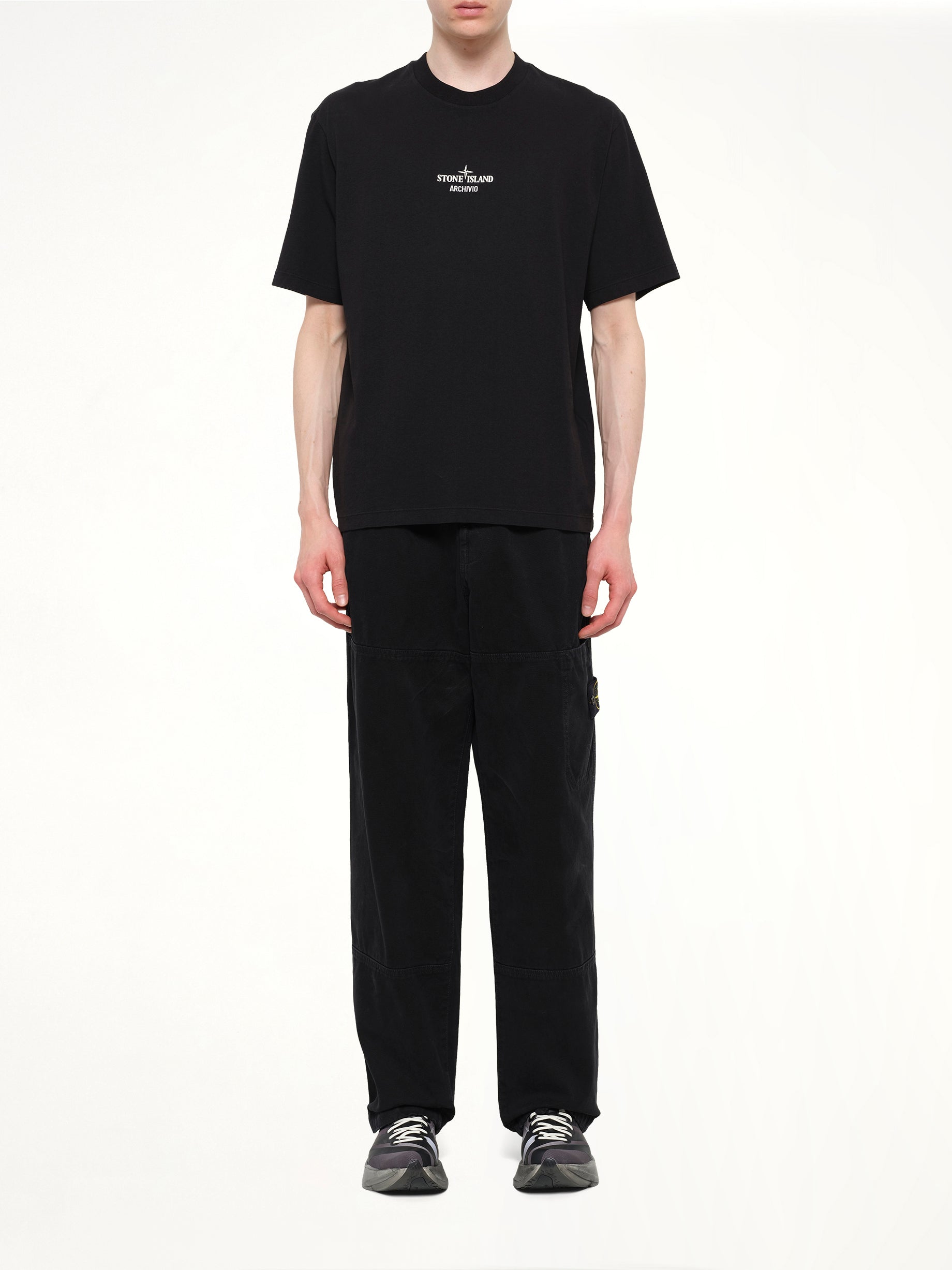 2100033 Cotton Logo T-Shirt in Black