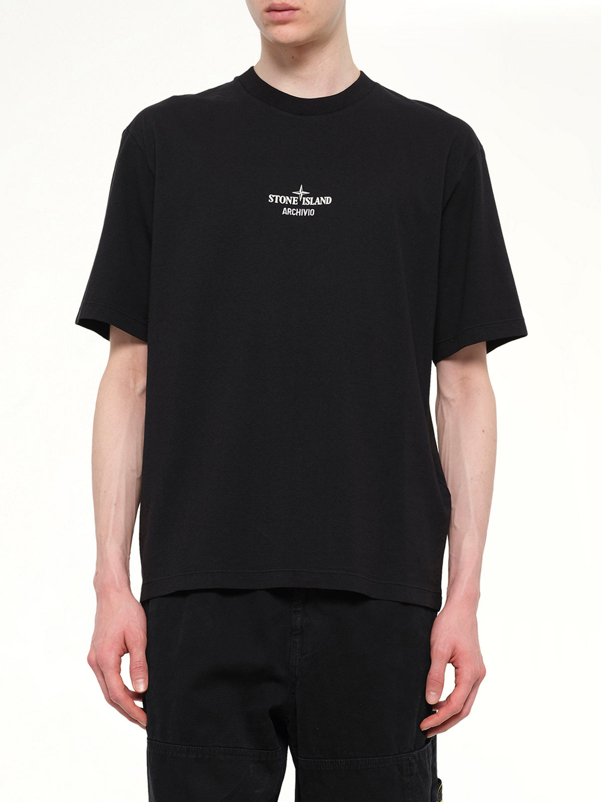 2100033 Cotton Logo T-Shirt in Black