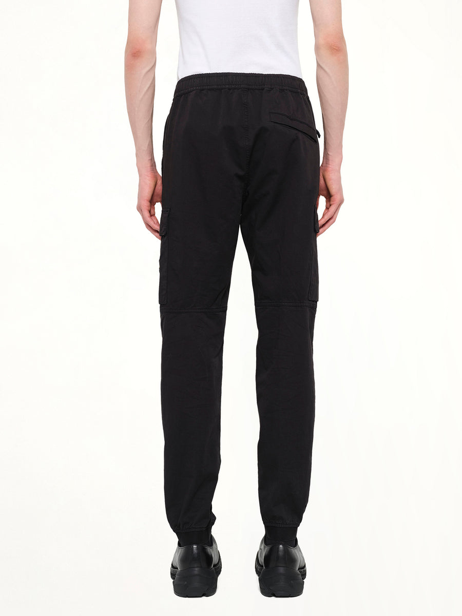 3100033 Cotton Satin Trouser in Black