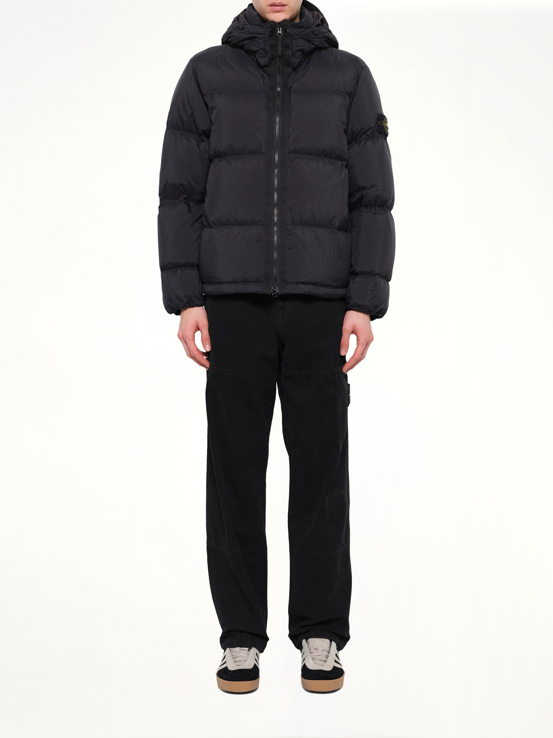 4100013 Matt Ripstop Cordura Puffer Jacket in Black