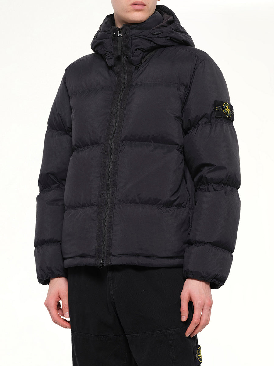 4100013 Matt Ripstop Cordura Puffer Jacket in Black