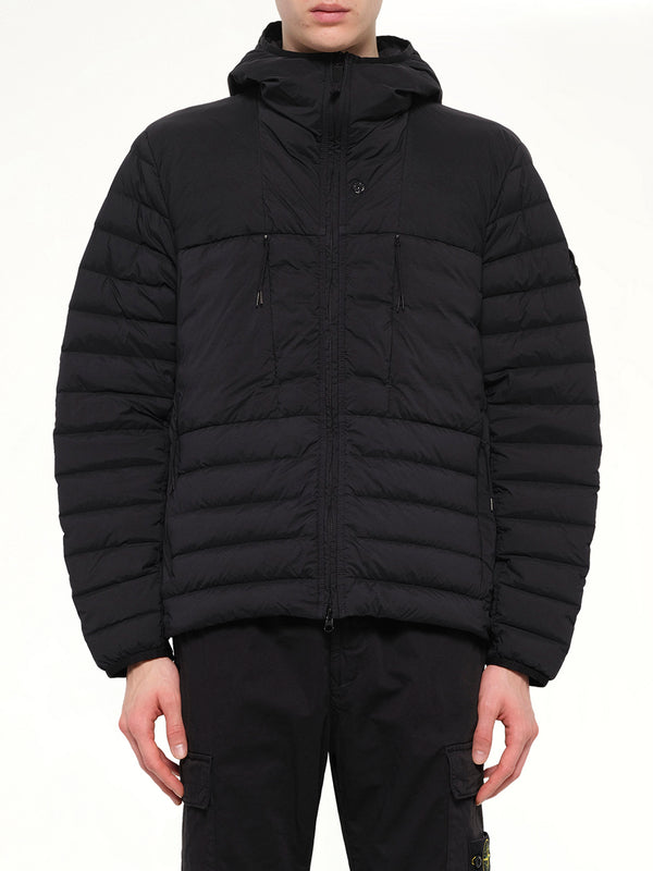 4100107 Seamless Tunnel Nylon Down Jacket in Black
