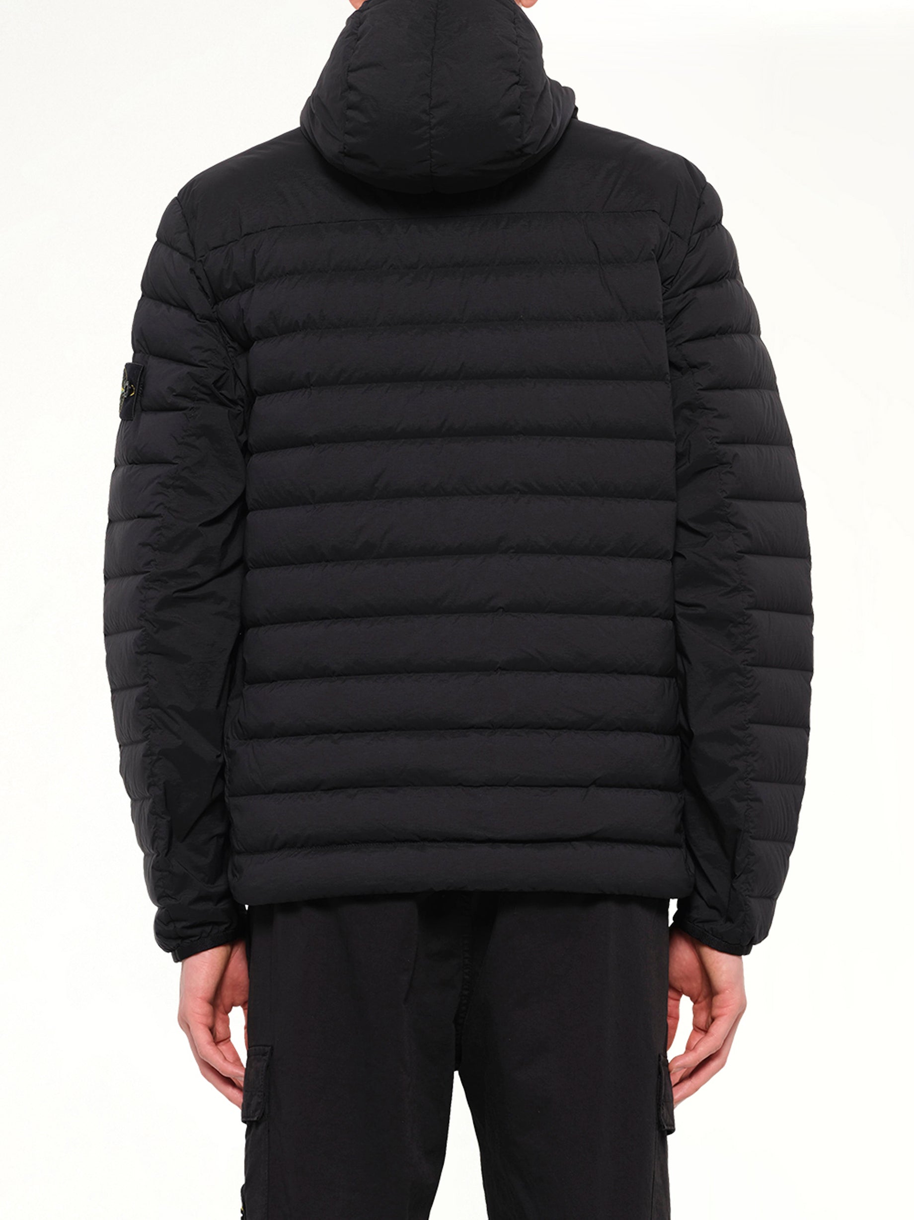 4100107 Seamless Tunnel Nylon Down Jacket in Black