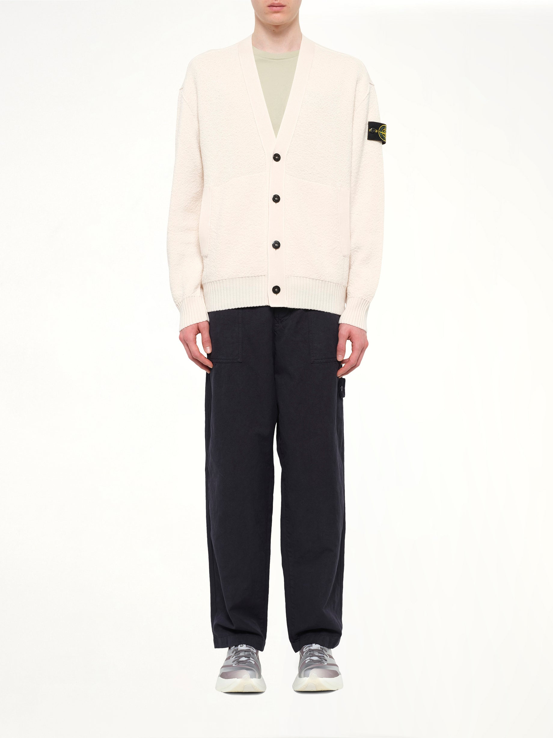 5100010 Light RWS Wool Cardigan in Ivory
