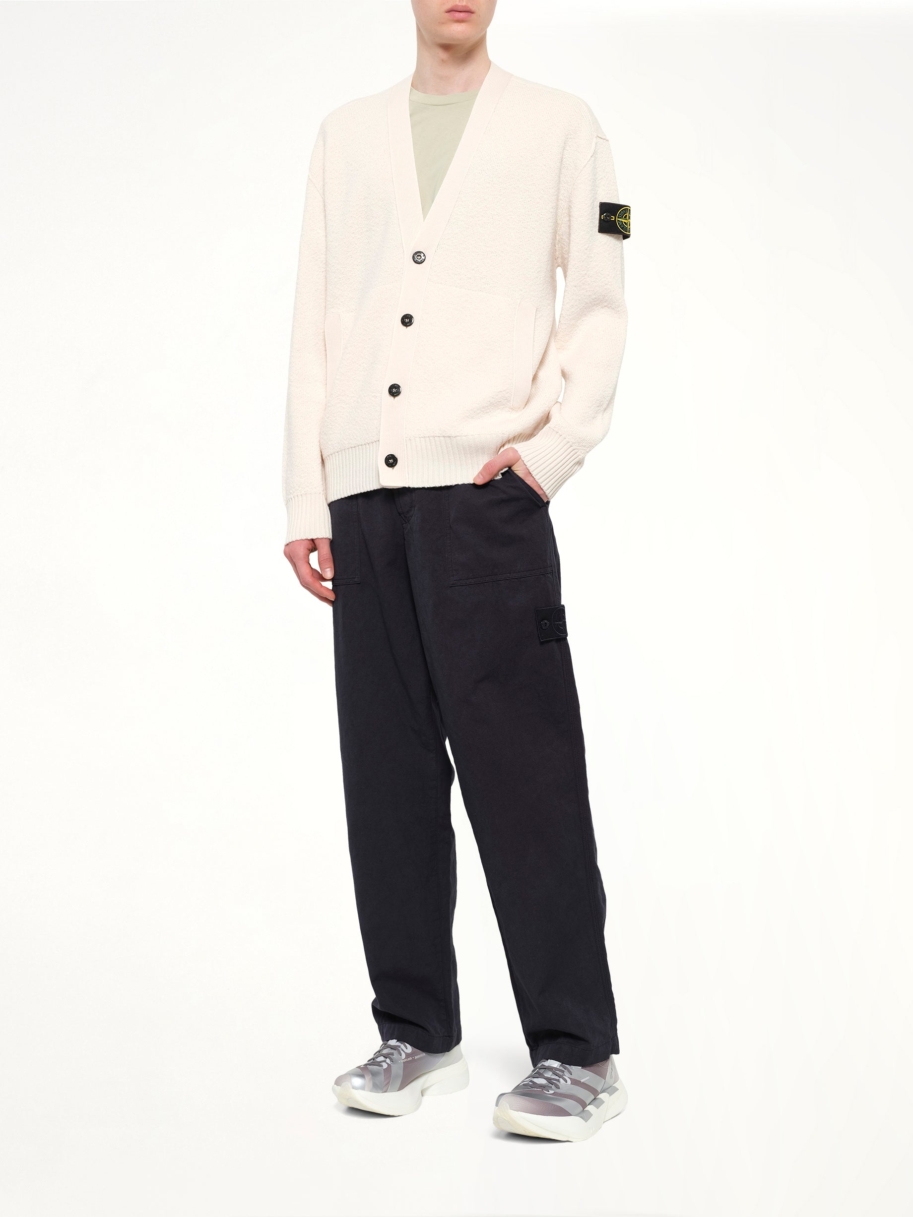 5100010 Light RWS Wool Cardigan in Ivory