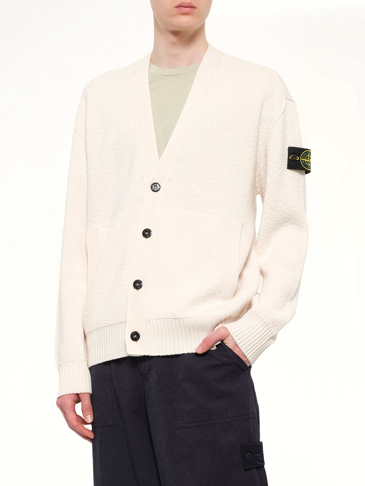 5100010 Light RWS Wool Cardigan in Ivory