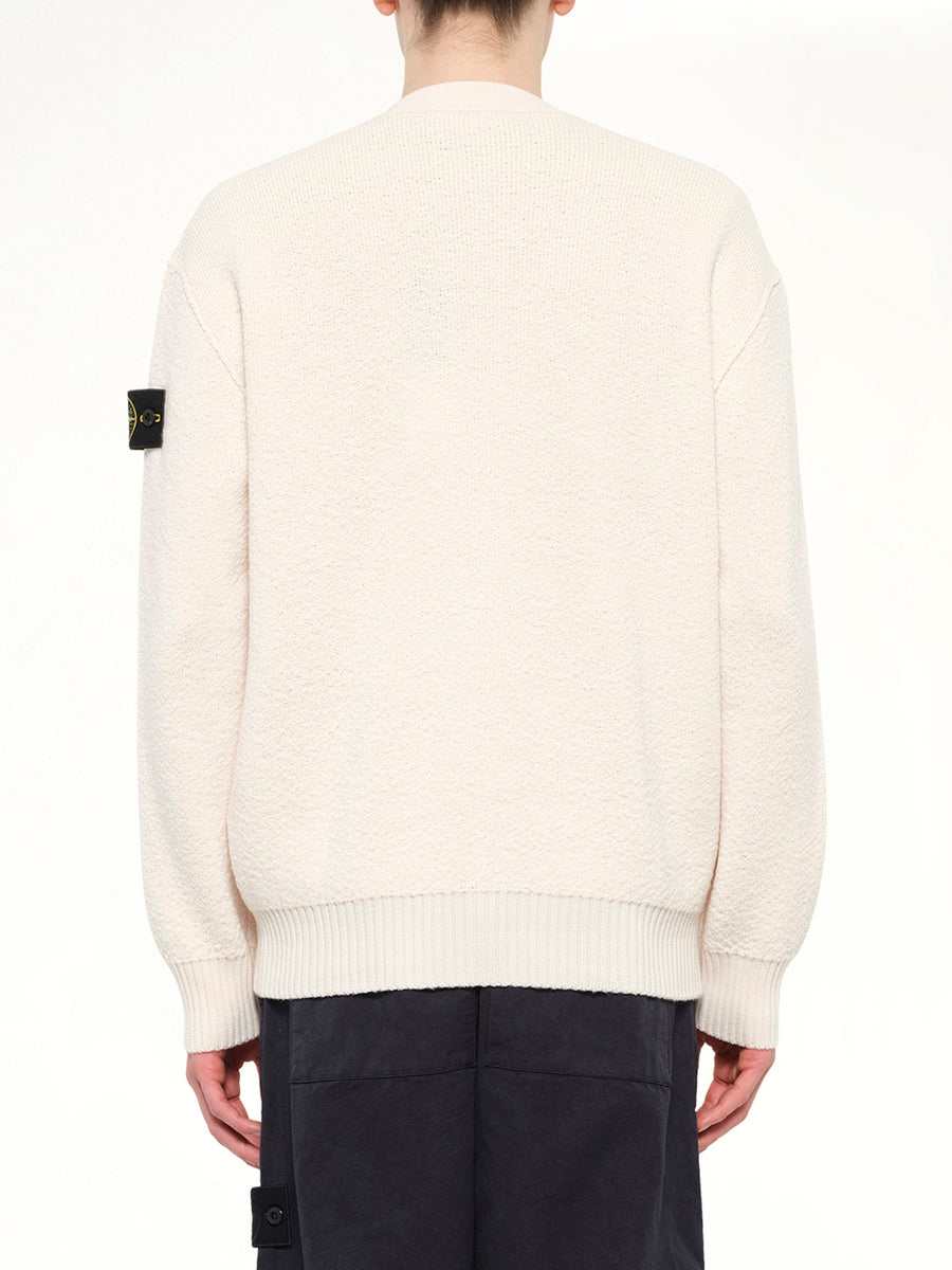 5100010 Light RWS Wool Cardigan in Ivory