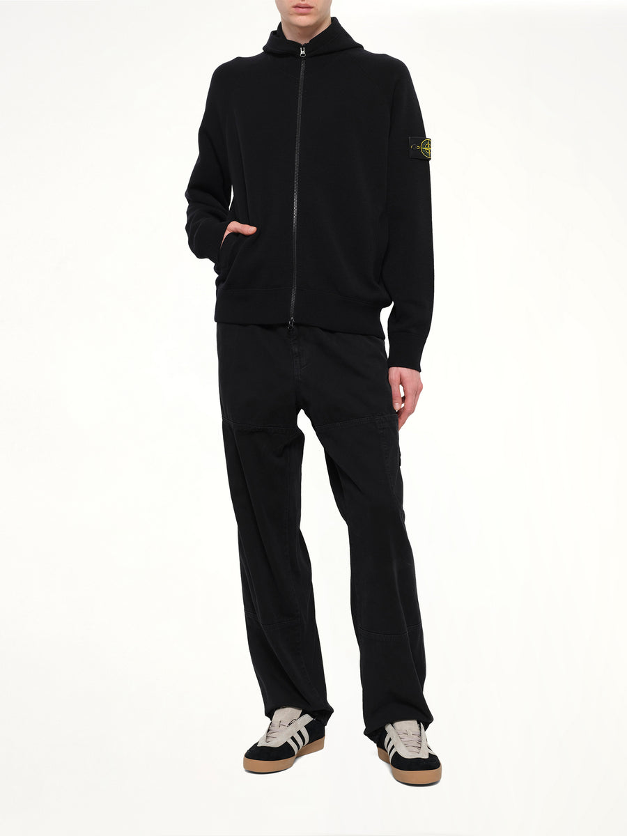 5100062 Wool Hoodie in Black