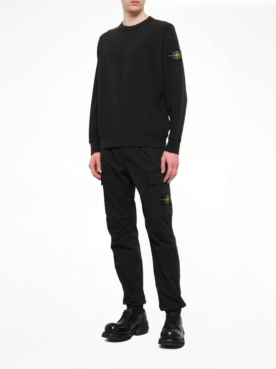6100017 Organic Cotton Sweatshirt in Black