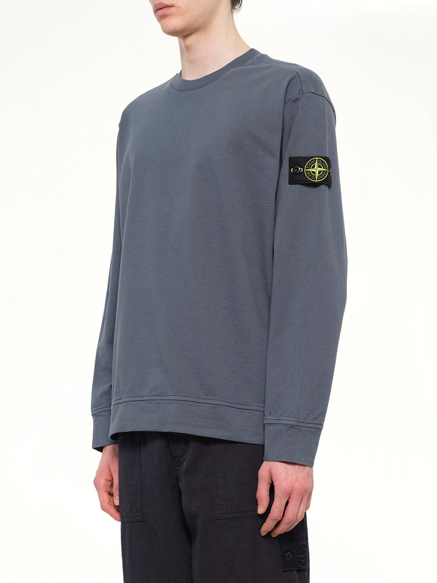 6100057 Cotton Sweatshirt in Slate Blue