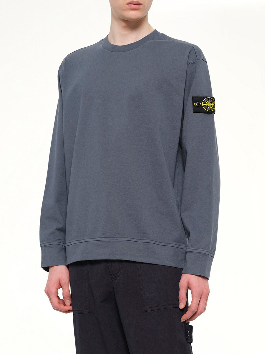 6100057 Cotton Sweatshirt in Slate Blue
