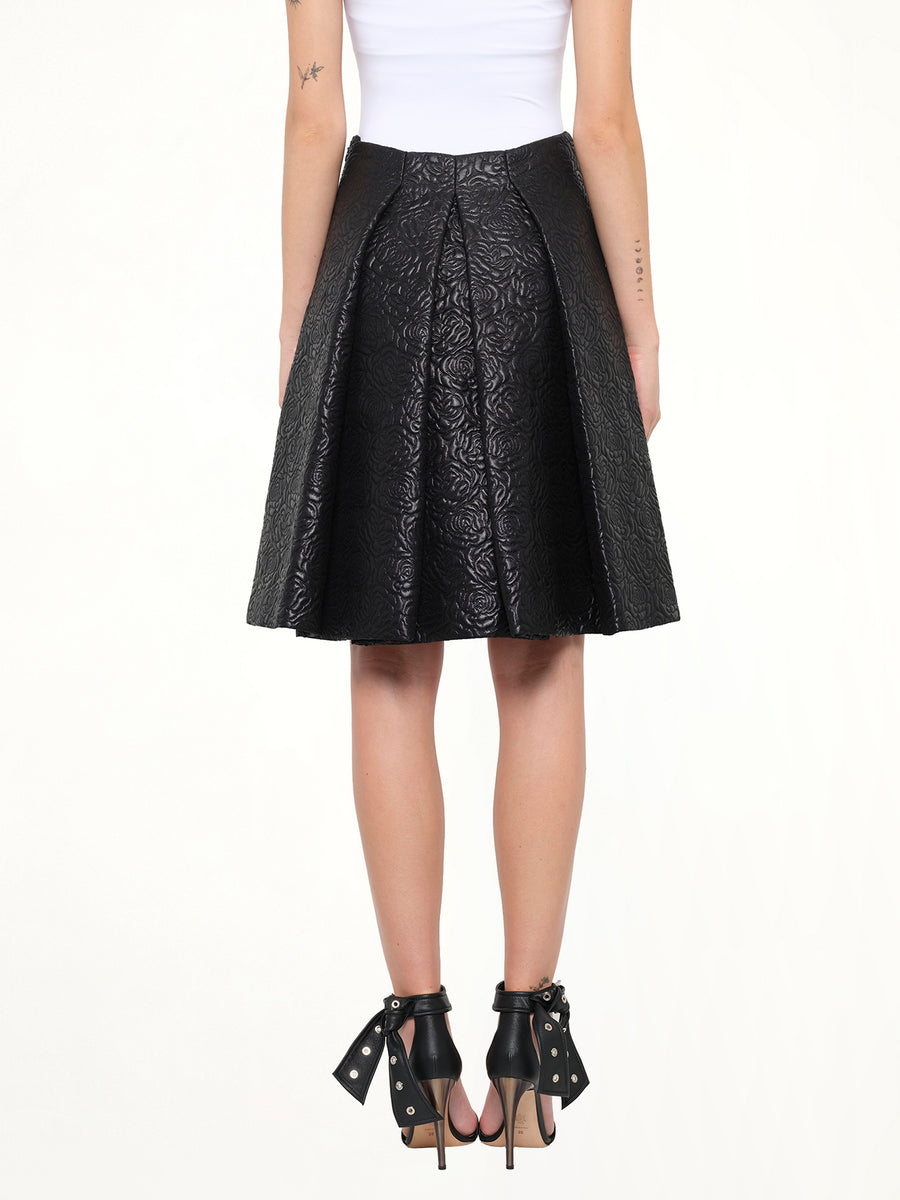 Alexander McQueen Roses Skirt in Black