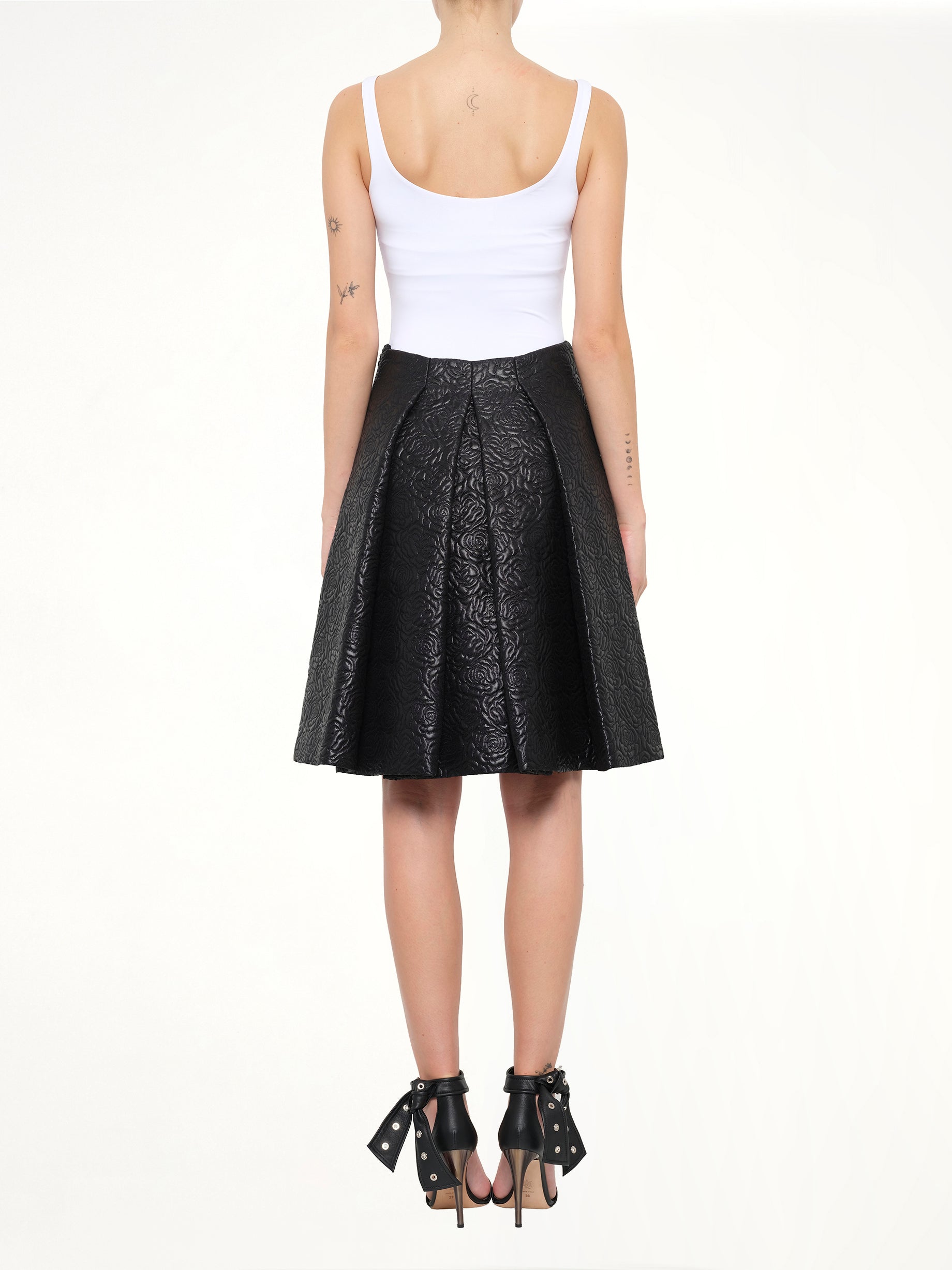 Alexander McQueen Roses Skirt in Black