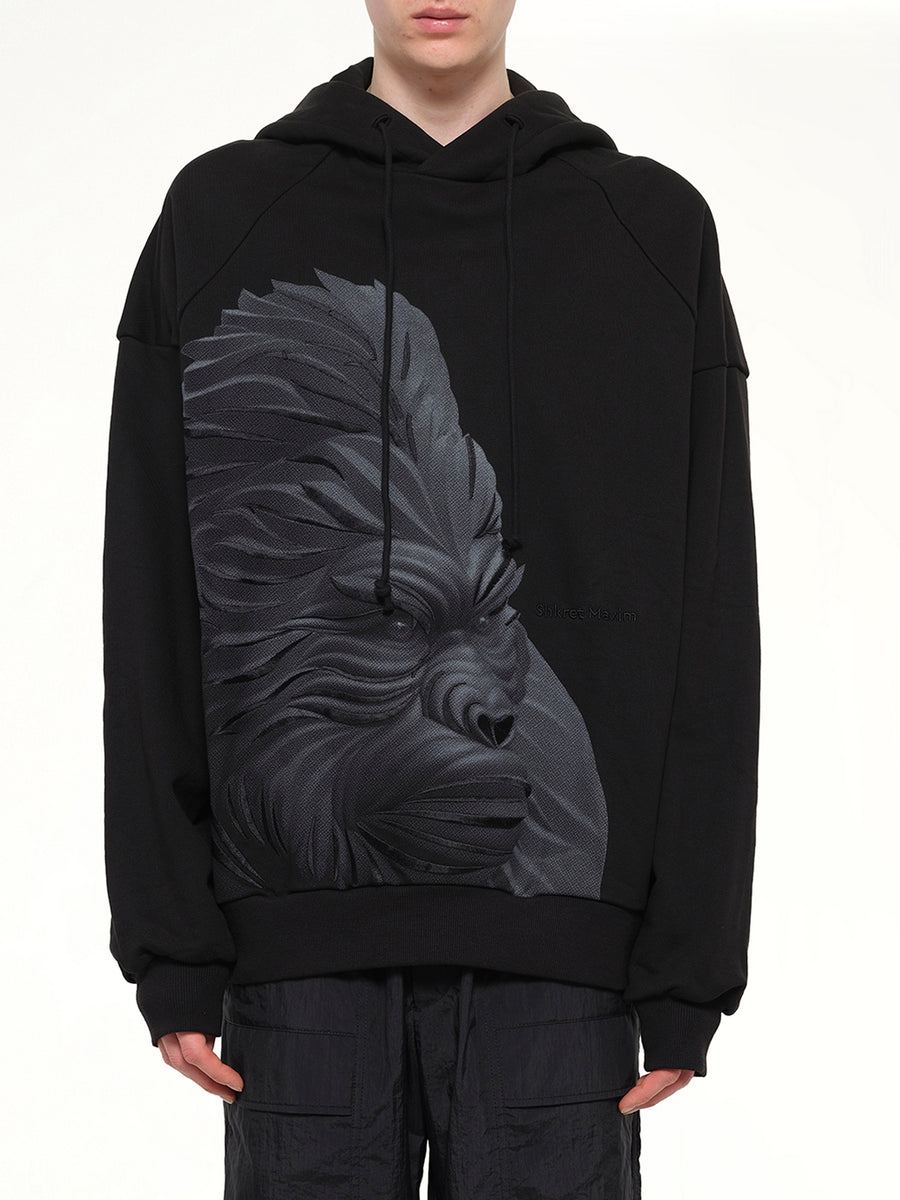 Gorilla Hoodie in Black