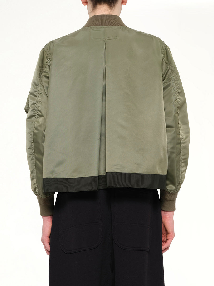 Classic Nylon Twill Blouson in Khaki